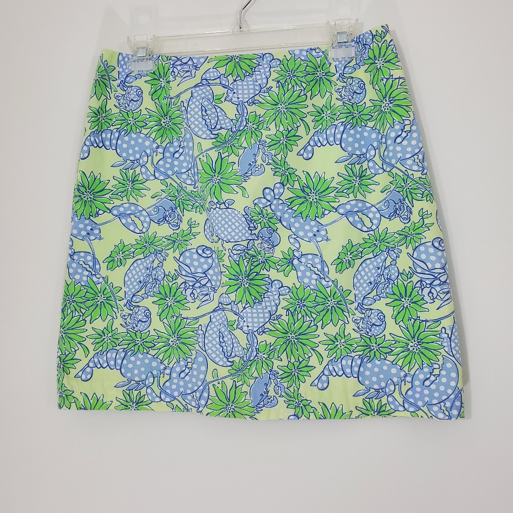Lily Pulitzer Crab and Lobster Skirt, Size 8